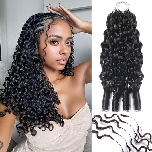 Human Crochet Hair for Black Women Burmese Curly Crochet Human Hair 22 Inch 50g Pre-Separated Wet and Wavy Knotless Feather Crochet Hair Extensions Beauty and Personal Care MORGENSTAR Default Title