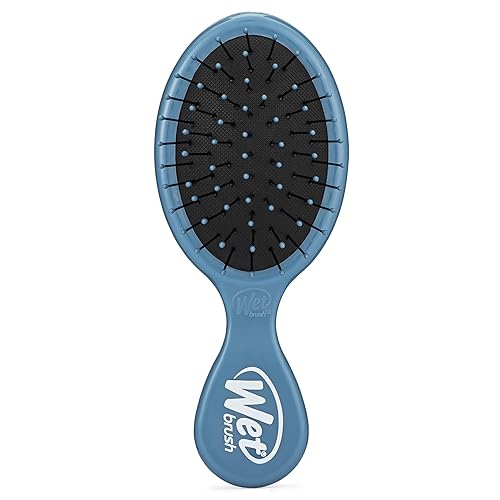 Wet Brush Mini Detangler Hair Brush, Elemental Blue, Detangling Travel Hairbrush, Ultra-Soft IntelliFlex Bristles Glide Through Tangles with Ease