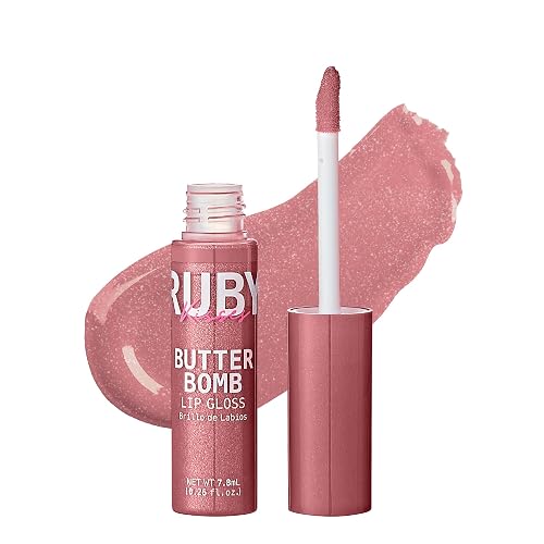 Ruby Kisses Butter Bomb Lip Gloss, High-Shine Non-Sticky Hydrating Plumping