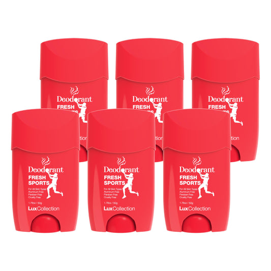 Lux Collection Deodorant for All Skin Types - Fresh Scent Aluminum Free Deodorant for Skin, Paraben Free & Cruelty Free (1.76oz 6 Pack, Fresh Sports) Beauty and Personal Care Lux Collection
