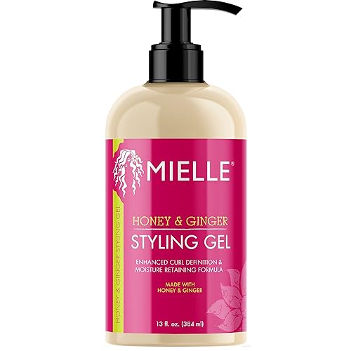 Mielle Organics Honey & Ginger Hair Gel - Styling Gel for Enhanced Curl Definition and Frizz Reduction - Enriched with Aloe & Babassu Oil to Nourish