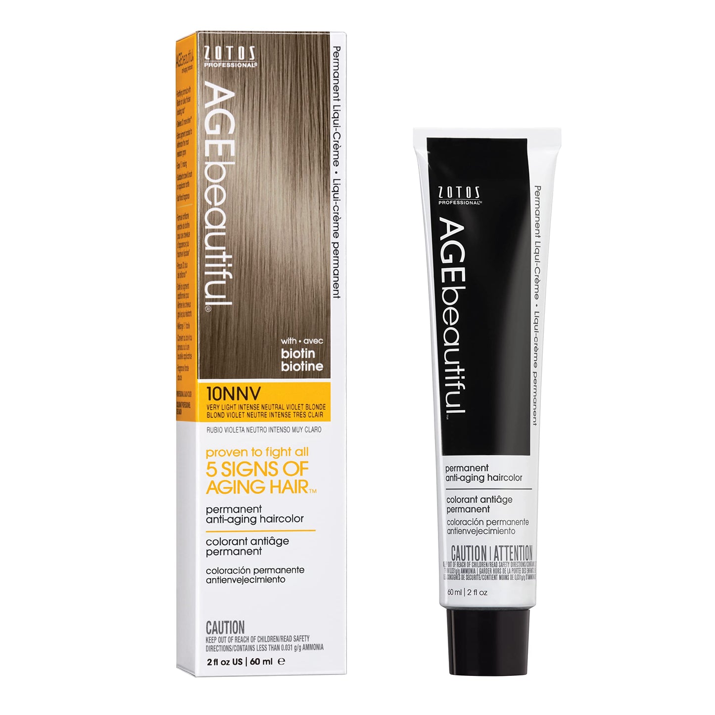 AGE beautiful Permanent Hair Color Dye Liqui Creme | 100% Gray Coverage | Anti-Aging Haircolor | Biotin for Thicker, Fuller Hair | Salon Coloring |