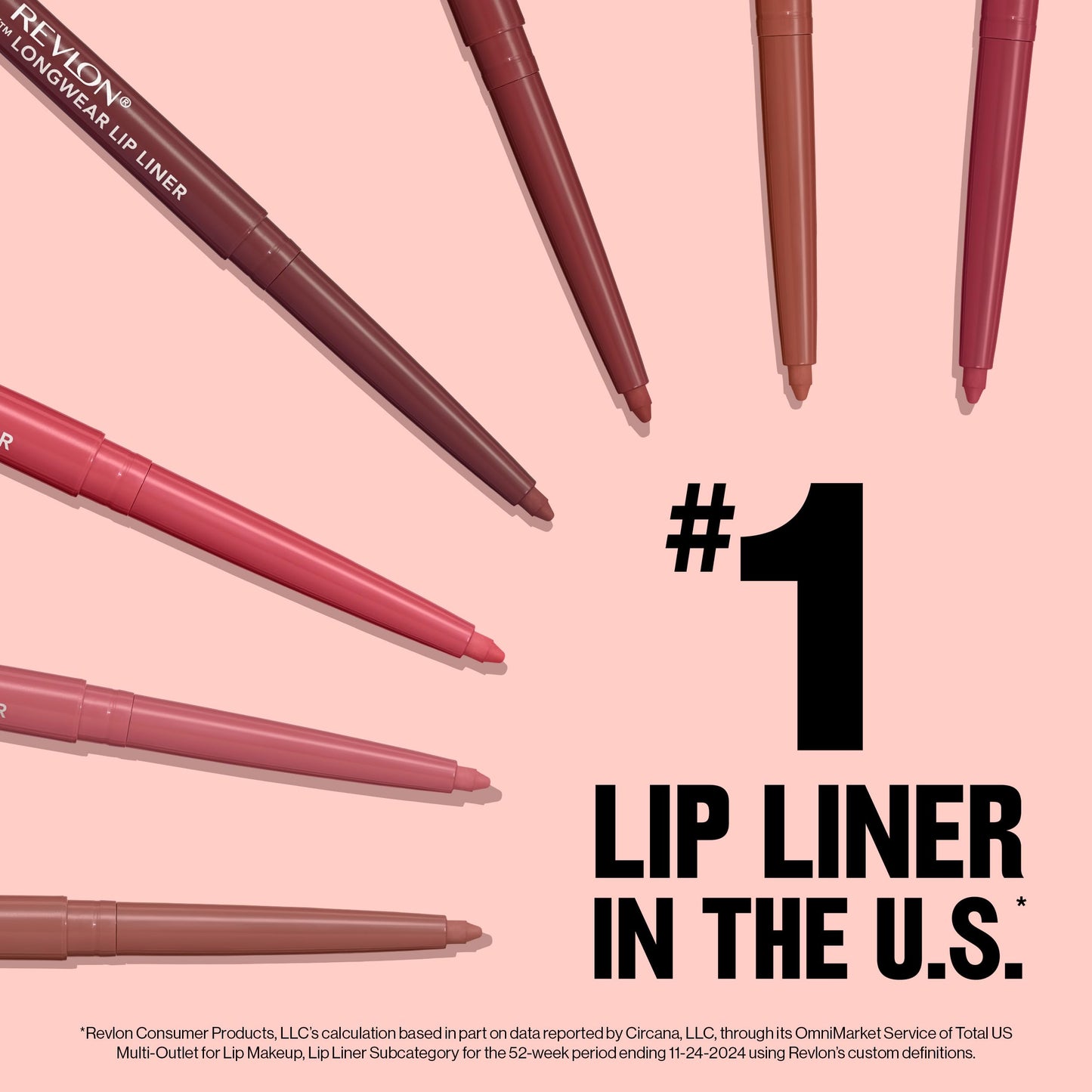 Revlon Colorstay Lip Liner Makeup with Built-in-Sharpener, Longwear Rich Colors, Smooth Application, 630 Nude, 0.01 oz