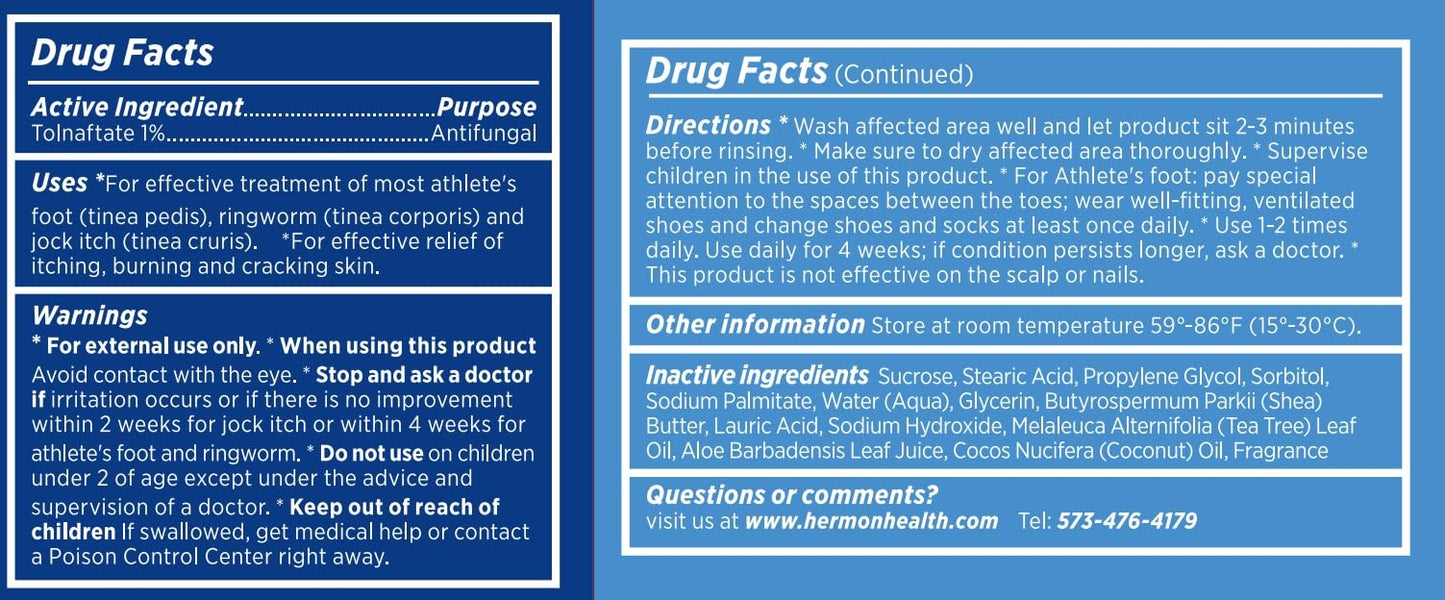 Hermon Antifungal Soap with Tea Tree Oil: Antifungal Bar Soothing Care & Relief of Itchy for Ringworm Jock Itch Athletes Foot - Body & Face Wash Beauty & Personal Care Hermon