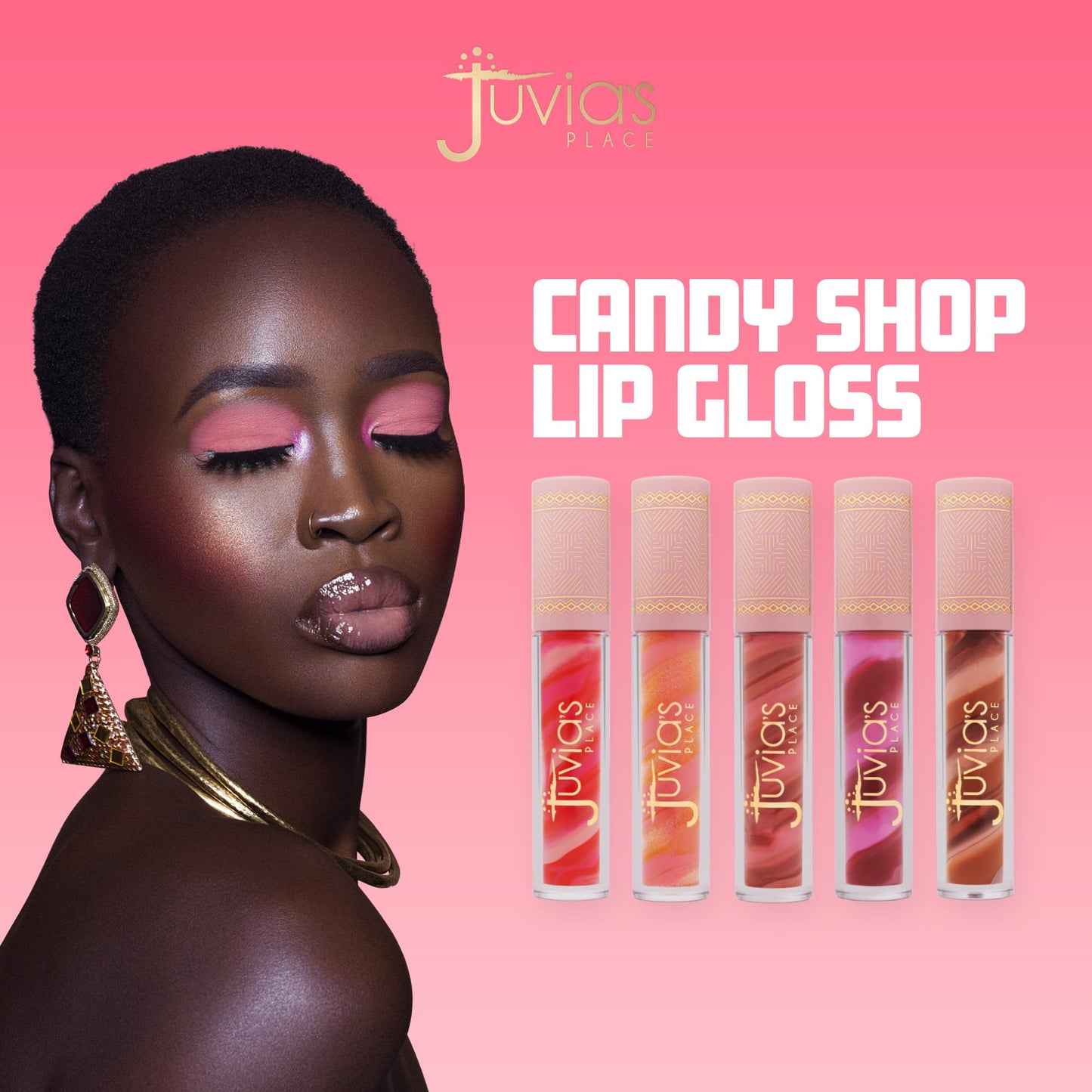 Juvia's Place Candy Shop Lip Gloss: Pineapple Pearl - High-Shine Plumper for a Hydrating & Non-Sticky Glossy Pout, For a Moisturizing and Long-Lasting
