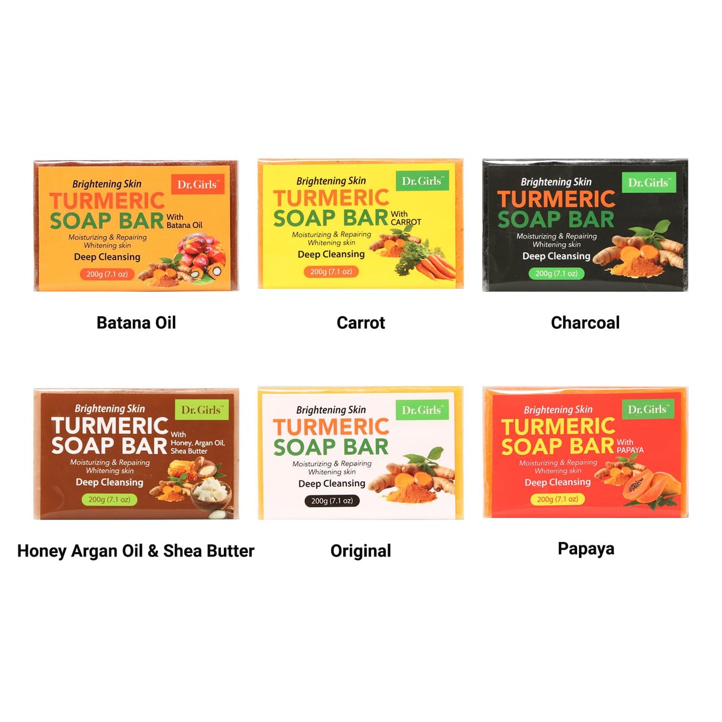 Dr.Girls Turmeric Deep Cleansing Soap Bar 7.1oz/ 200g (Batana Oil) Beauty & Personal Care Dr.Girls