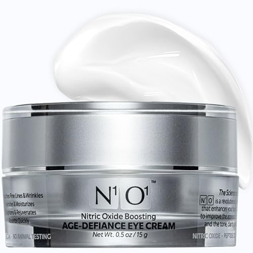 N1O1 Age-Defiance Eye Cream - Day & Night Moisturizer with Nitric Oxide, Hyaluronic Acid, Complex Peptides, Ceramides - Hydrating Eye Cream for Dark