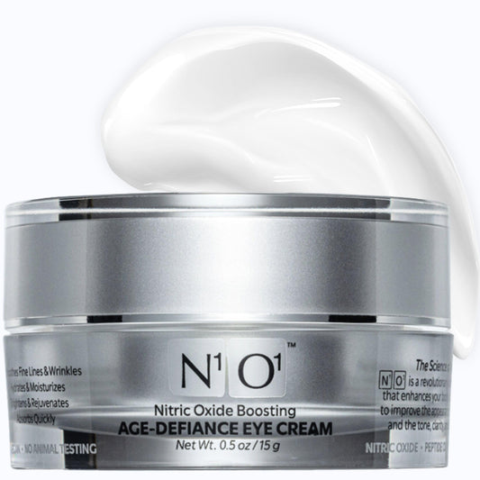 N1O1 Age-Defiance Eye Cream - Day & Night Moisturizer with Nitric Oxide, Hyaluronic Acid, Complex Peptides, Ceramides - Hydrating Eye Cream for Dark
