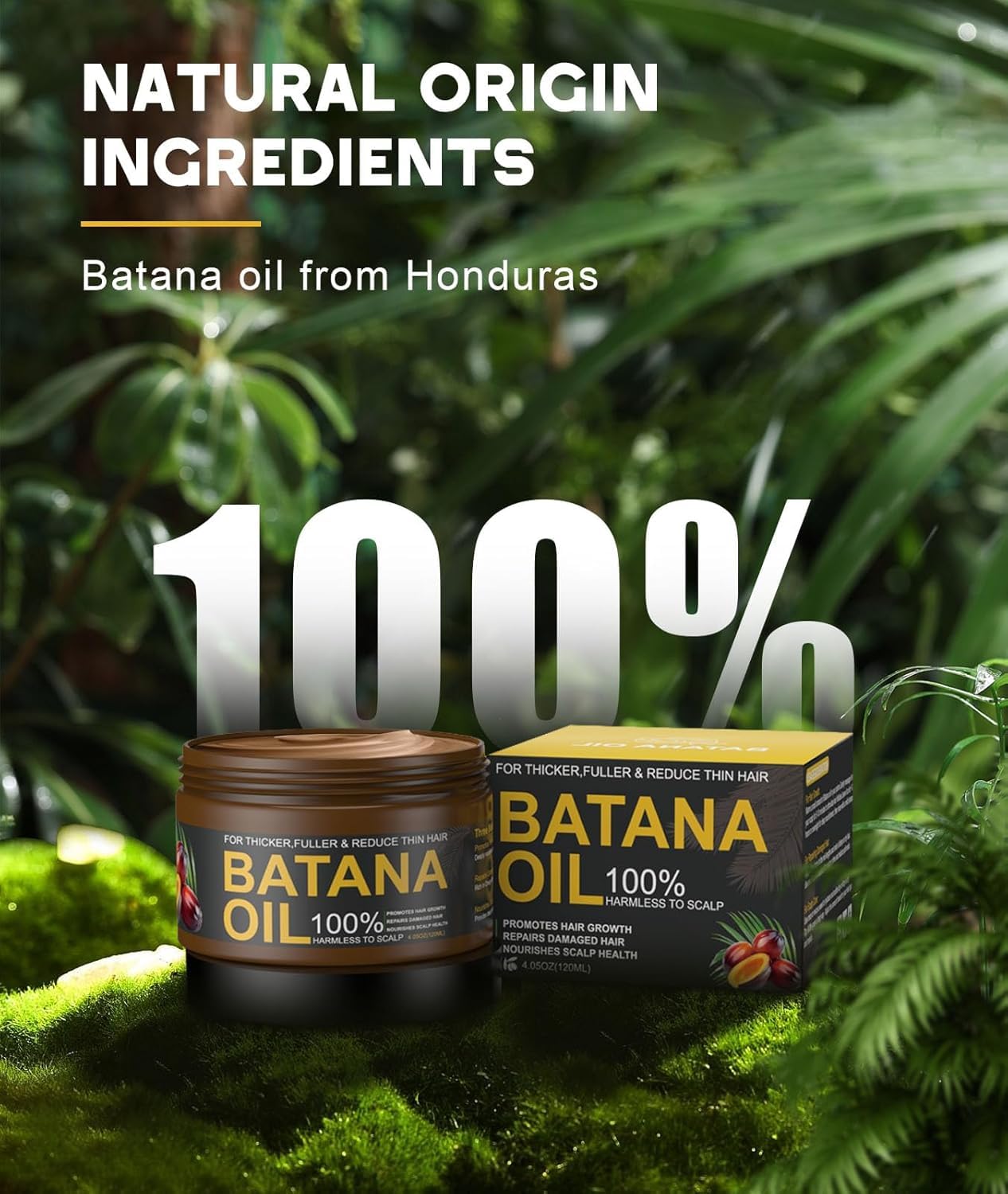 Batana Oil for Hair Growth, 100% Natural Pure Batana Oil Paste from Dr. Sebi Honduras, Prevents Hair Loss, Enhances Thickness, Organic Raw Scalp Mask Beauty and Personal Care Qytin