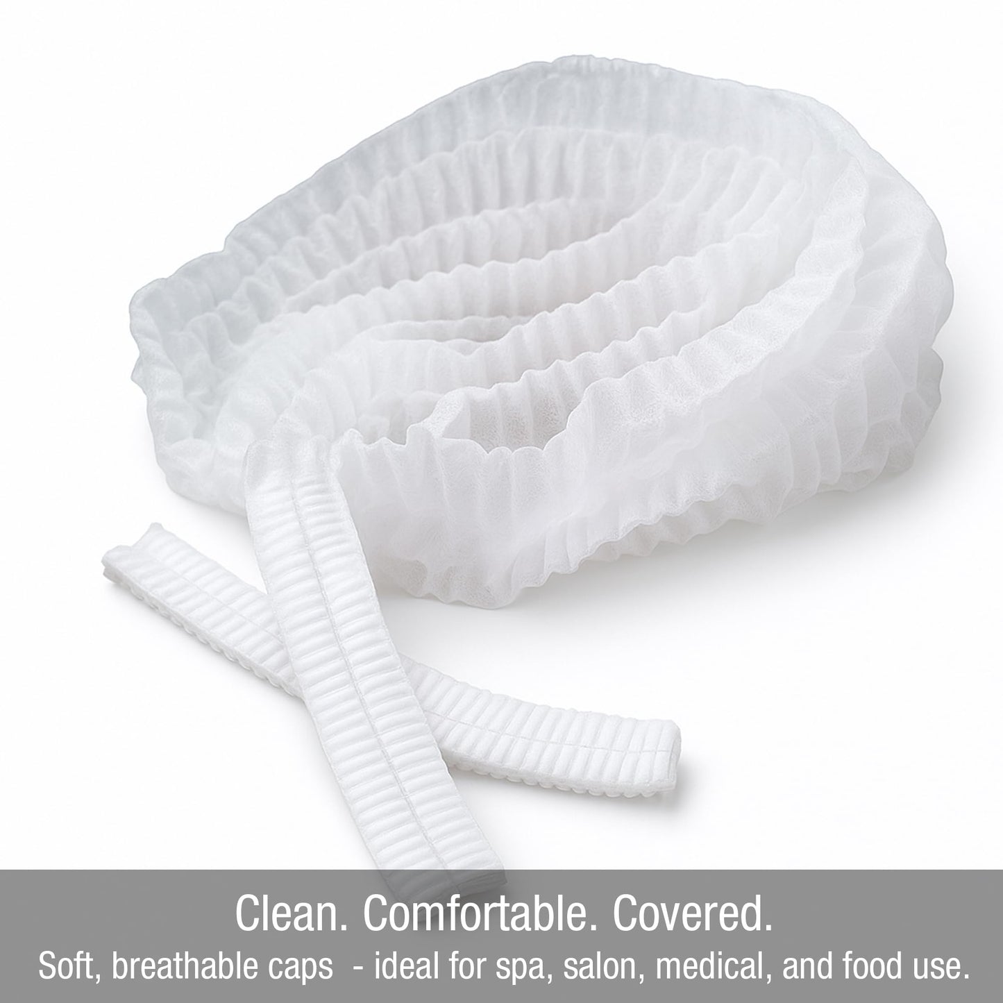 APPEARUS Disposable Bouffant Hair Caps - 100 Count, White, 21" Non-Woven Hair Nets for Spa, Salon, Medical, Food Service, and Industrial Use Beauty and Personal Care APPEARUS