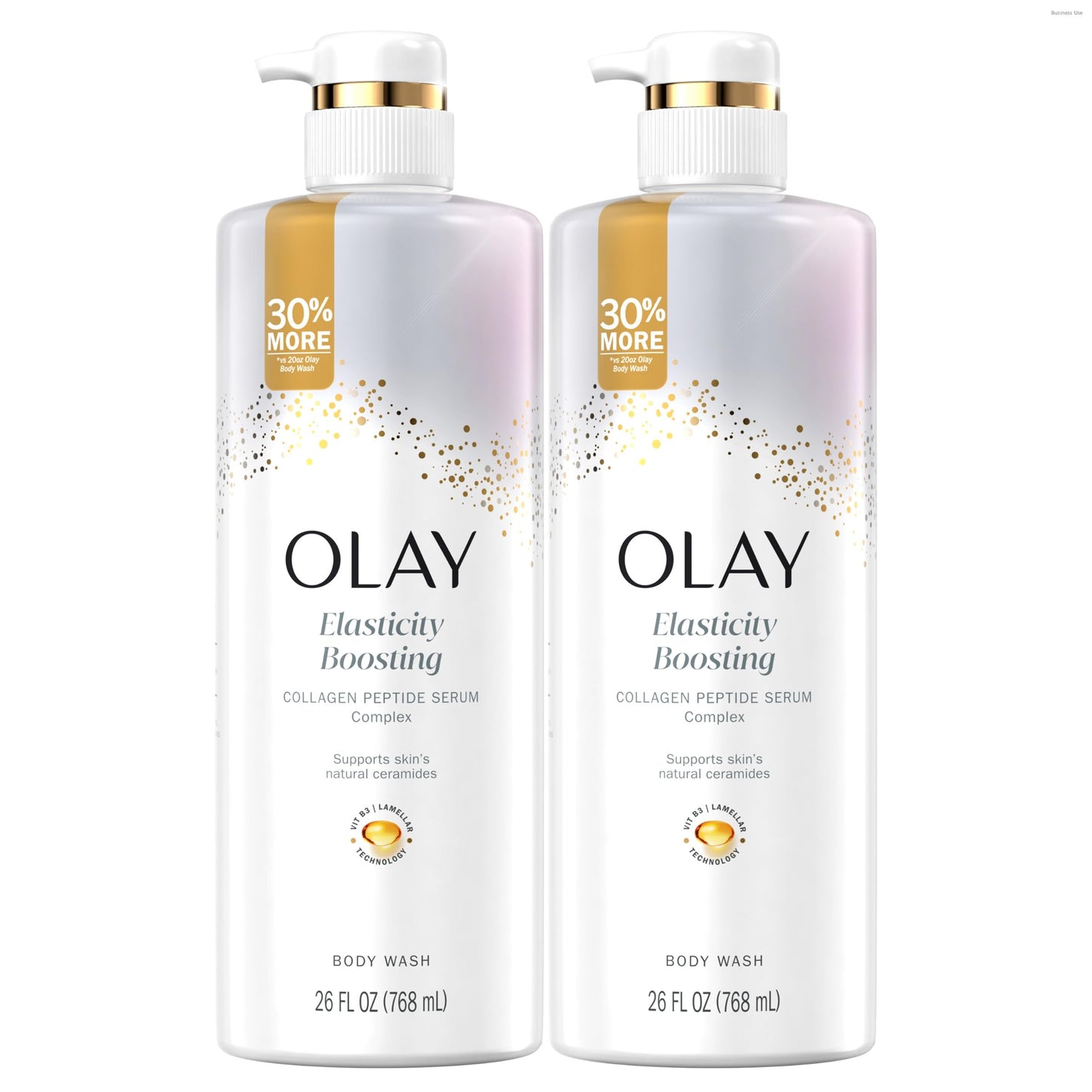 Olay Body Wash for Women, Elasticity Boosting, Collagen Peptide Serum Complex, Renews Moisture, Free of Parabens & Phthalates, Vitamin B3 Lameller