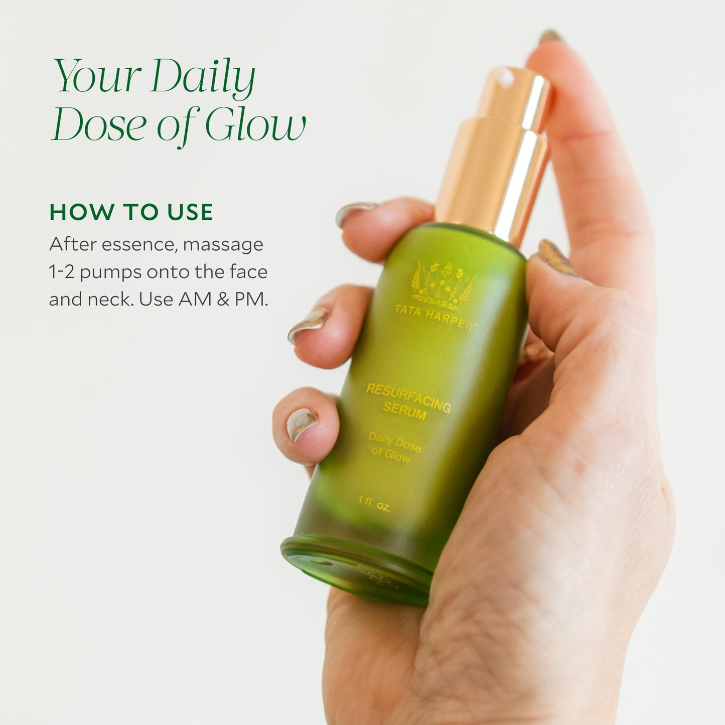 Tata Harper Resurfacing Serum, Brightening, Daily Glow, AHA/BHA Face Serum, Natural Skincare 30ml