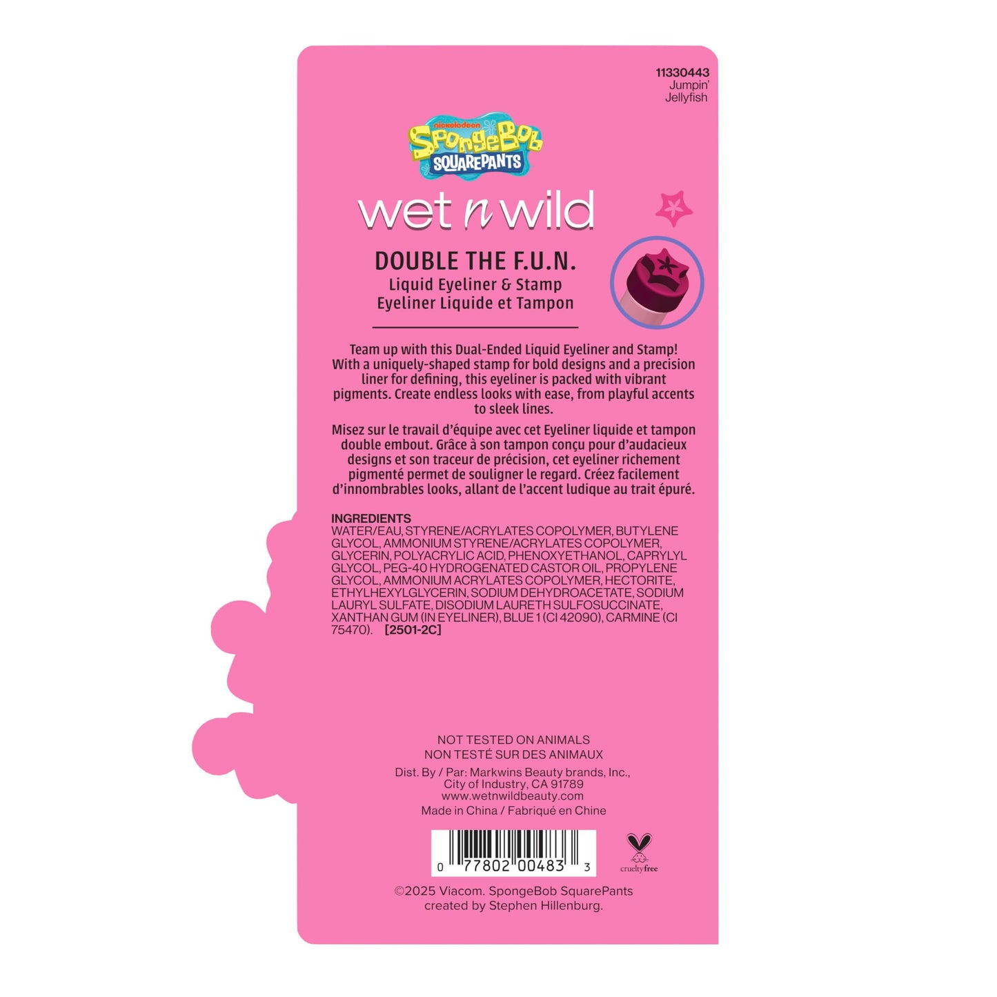 wet n wild Spongebob Double The F.U.N. Liquid Eyeliner & Stamp - Jumpin' Jellyfish