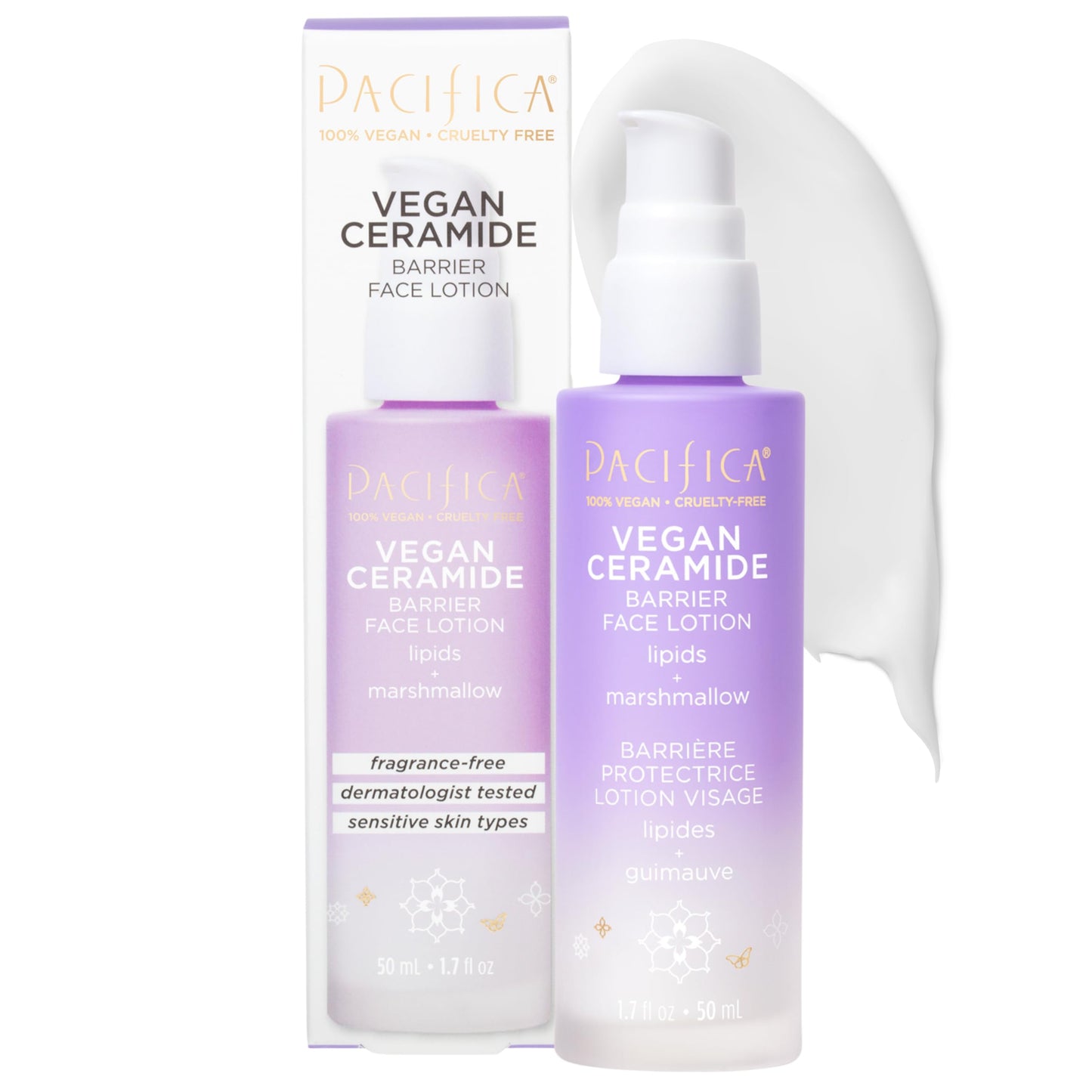Pacifica Face Moisturizer - Vegan Ceramide Barrier Repair Face Lotion, Hydrating, For Dry Skin, Dermatologist Tested, Safe for Sensitive Skin