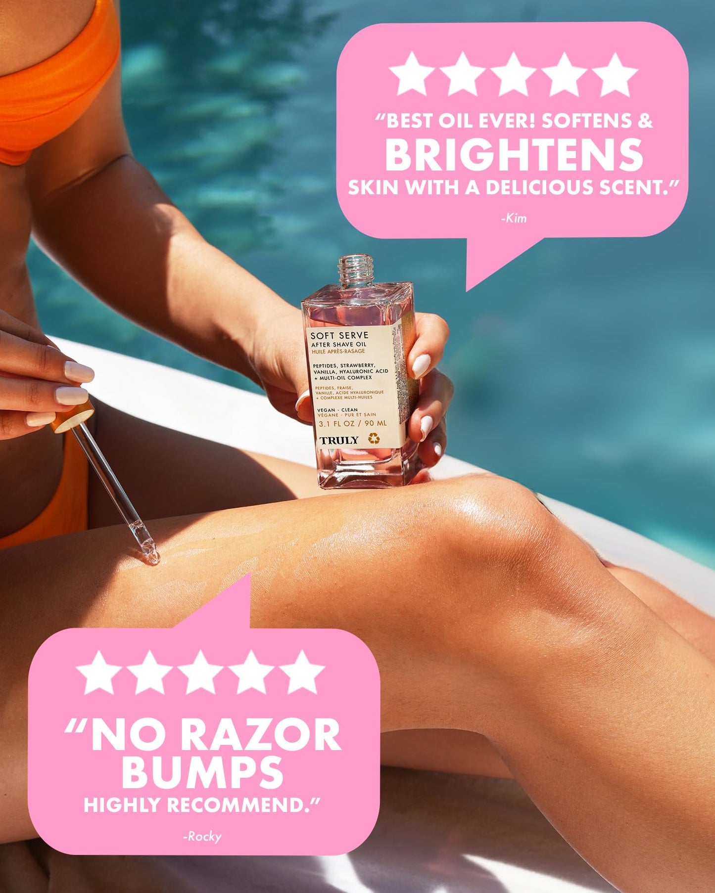 Truly Beauty Soft Serve After Shave Oil | Hydrating Treatment for Ingrowns & Irritation | Peptides, Hyaluronic Acid & Strawberry Extract | Soothes Beauty and Personal Care Truly