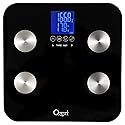 Ozeri Touch 440 lbs Total Body Weight Scale (Body Fat, Muscle, Bone, Weight & Hydration), Auto Recognition Bath Scale with Infant Tare