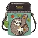 Chala Handbags Sloth Cellphone Crossbody Handbag - Convertible Strap Sloth Lovers