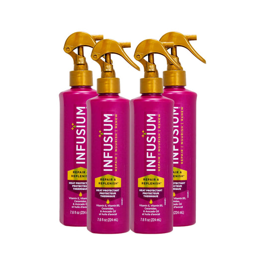Infusium Repair and Replenish Heat Protector - Nourishing Heat Protection Spray for Hair with Vitamin E and Avocado Oil - Moisture Lock - 4 pc Beauty & Personal Care Infusium