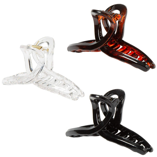 Kitiin Thin Hair Clips Strong holding teeth interlocking Women butterfly Clips for thin Hair 3 Count In set banana hair clips (mixed colors thin hair