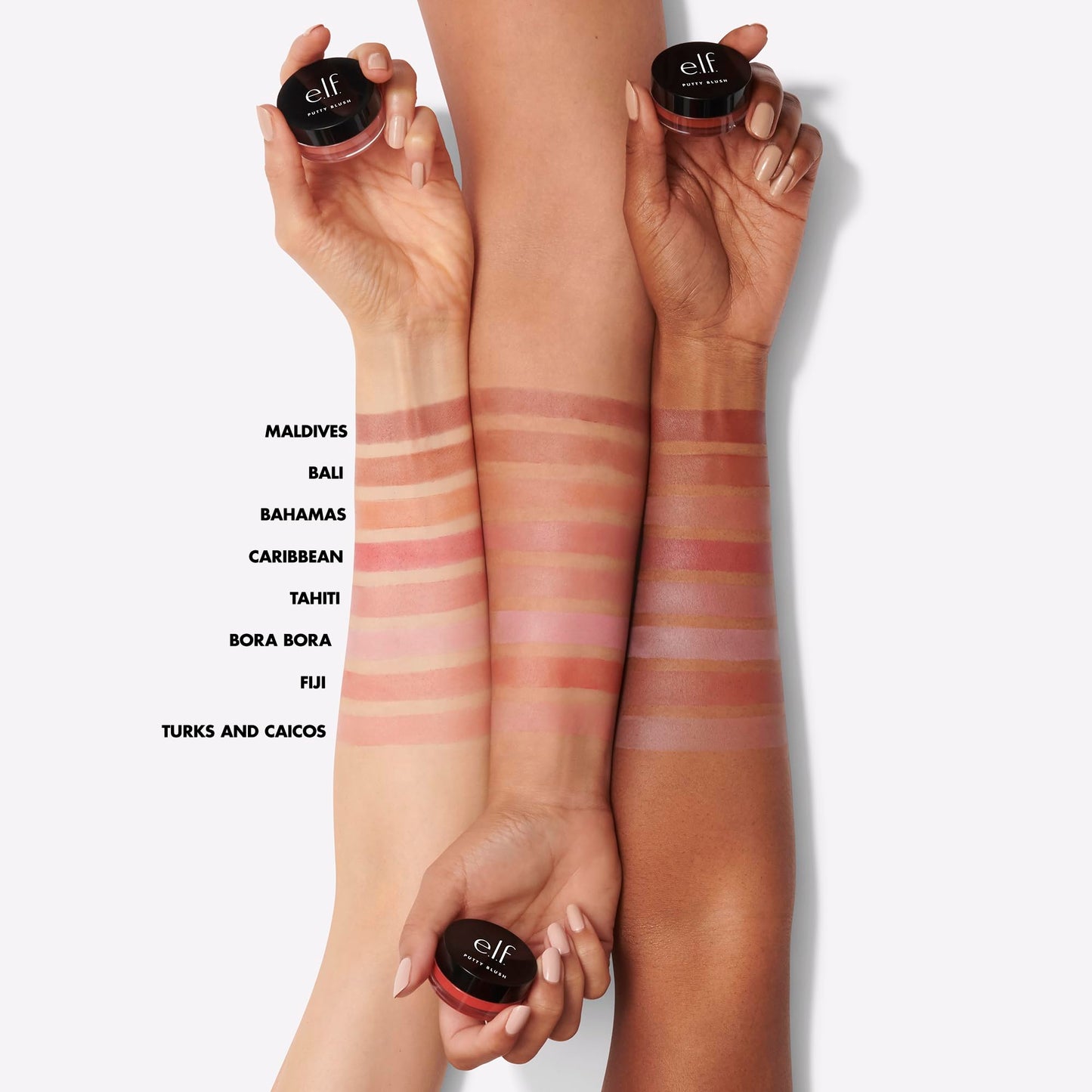 e.l.f. Putty Blush, Creamy & High-Pigment Formula For A Natural Glow, Delivers A Semi-Matte & Powder Finish, Vegan & Cruelty-Free, Bahamas