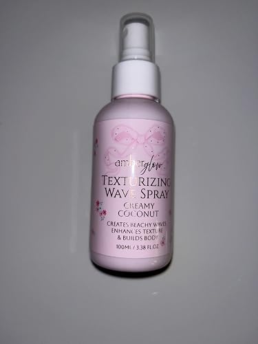 Amber Glow Texturizing Wave Spray, Creamy Coconut, Creates Beachy Waves, Enhances Texture & Builds Body, 3.38 fl oz