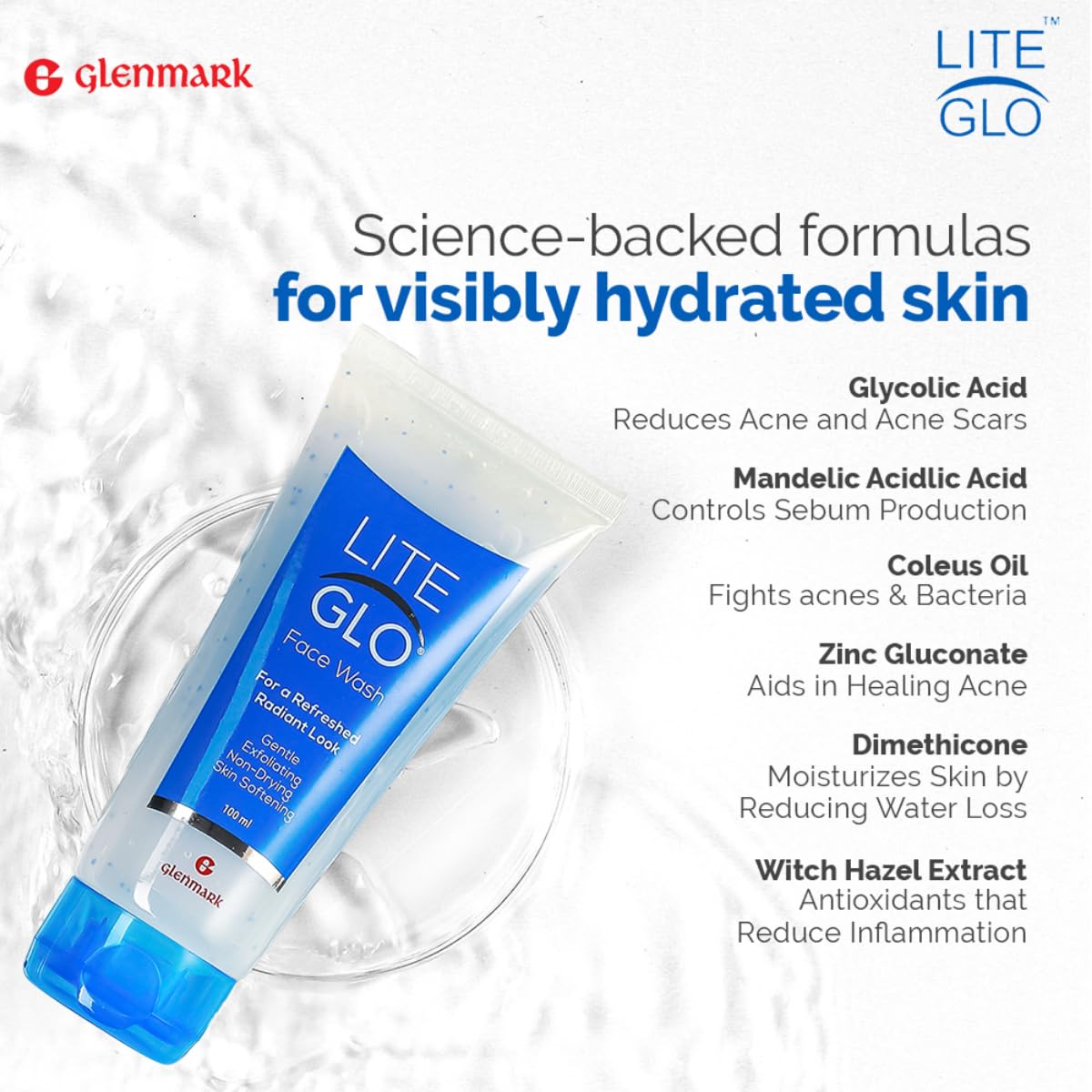 LITE GLOW Face Wash Glenmark (100ML)