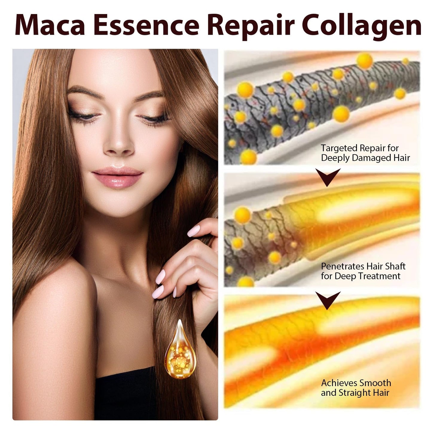 BAYUELSWU Collagen Hair Mask Set Hair Repair Set with Shampoo & Argan Oil Treatment Deep Repair Conditioning for Dry Damaged Hair All Hair Types