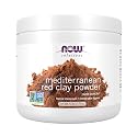 NOW Solutions, Mediterranean Red Clay Powder, Pure Powder for Sensitive Skin Facial Mask, 6-Ounce