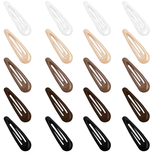 GKETN Snap Hair Clips for Women Water Drop Non Slip Hair Barrettes Heavy Coated Metal Hair Clips Accessory Mixed Color 20 PCS 1.89" Beauty and Personal Care GKETN Default Title