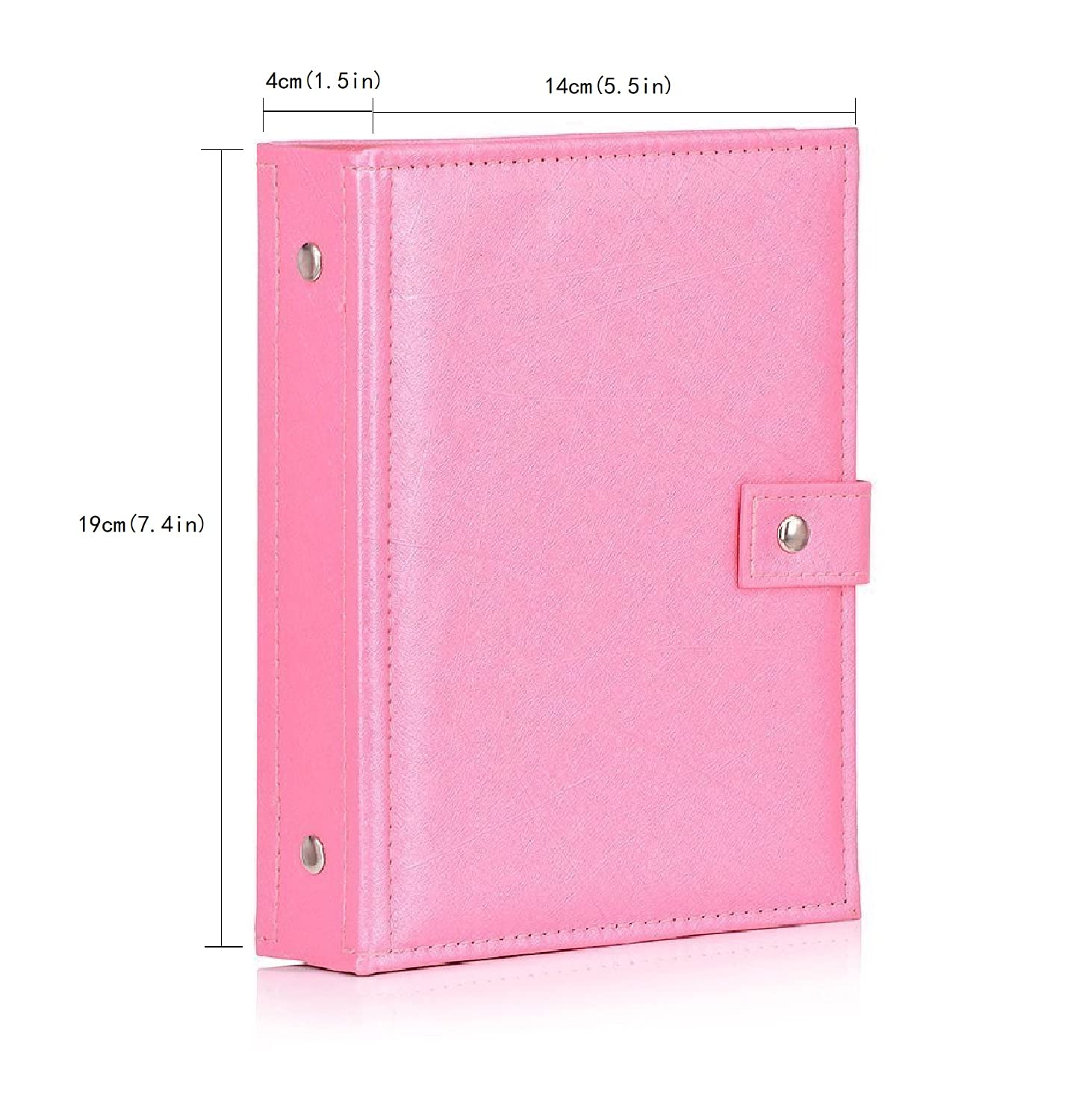 Sanzeon Earring Book Design Earring Case Portable Earring Holder Travel Jewelry Organizer Case For Earring (Pink)