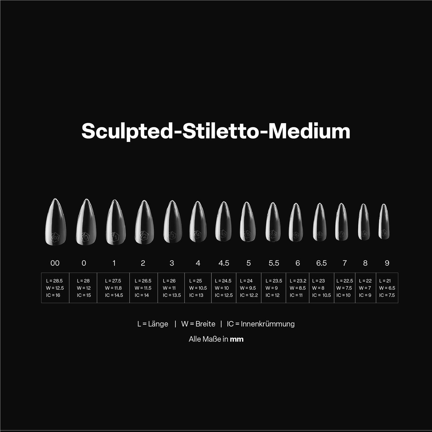 Apres Gel-X® Stiletto Box of Nail Tips | 280 Gel-X Tips, Soft Gel Tips, 14 Sizes 00-9 | Half-sizes Included (Sculpted Stiletto Medium, 280 Count) Beauty & Personal Care APRÉS