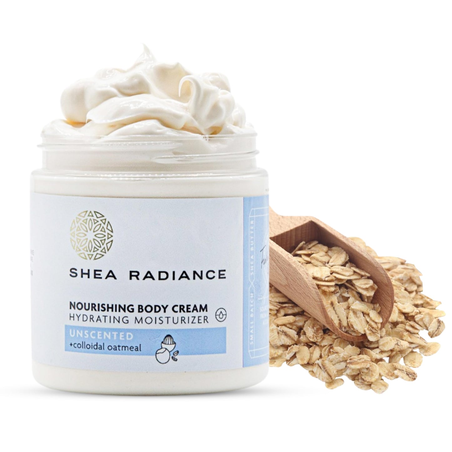 Shea Radiance Nourishing Body Cream with Colloidal Oatmeal | Hydrating Moisturizer for Sensitive Skin | Gentle Hydration with Long Lasting Moisture |