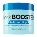 Style Factor Lock BOOSTER Twist & Grip Braid Gel (10.1 Oz.) with Tea Tree Oil- Strong Hold, Flake-Free, Frizz-Free Hair Braiding Gel for Defined
