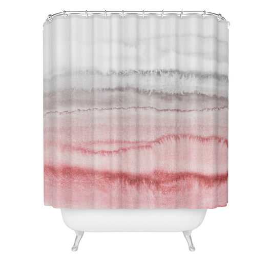 Society6 Shower Curtain - Bathroom Decor by Monika Strigel - Extra Long Fabric Shower Curtains for Bathroom, 71" x 74", Within The Tides - Rose…