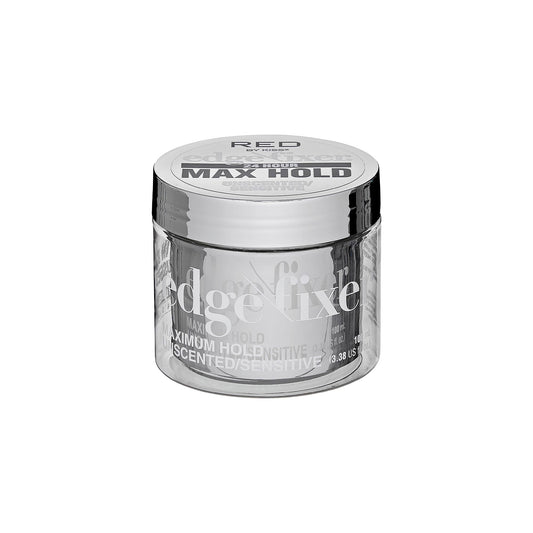Red by Kiss Edge Fixer 24 Hour Maximum Hold Edge Wax No Flaking Biotin B7 Infused Hair Gel 3.38 fl.oz (Unscented)