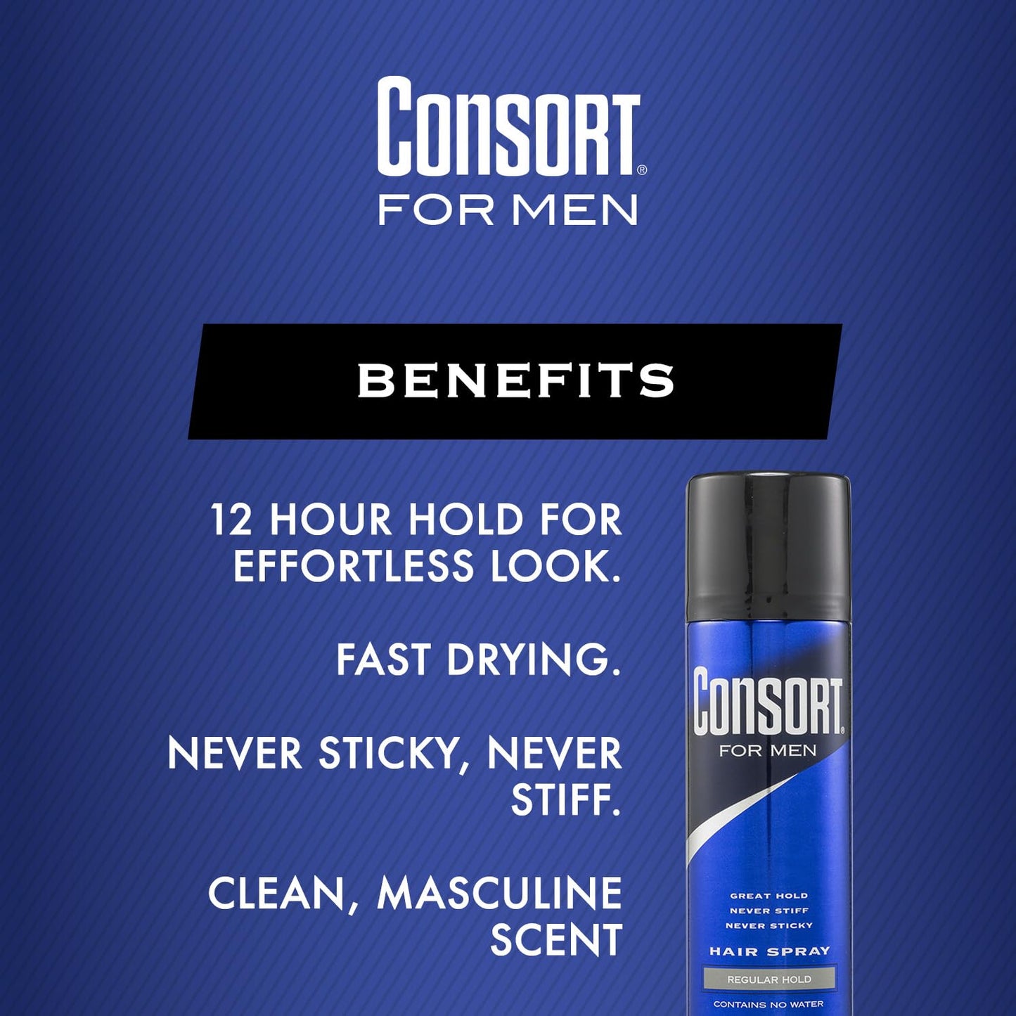Consort Hair Spray Regular Hold Aerosol, 8.30 Ounce