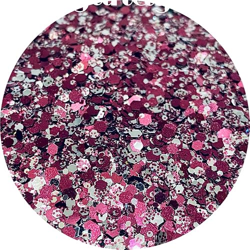 Burgundy Polyester Glitter | Craft Glitter | Glitter for Arts & Crafts | Tumblers | Cosmetics | Nails | Epoxy Resin Art | Slime | DIY | Body Glitter |
