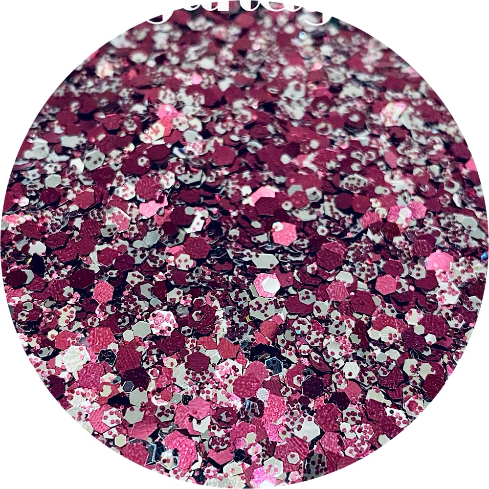 Burgundy Polyester Glitter | Craft Glitter | Glitter for Arts & Crafts | Tumblers | Cosmetics | Nails | Epoxy Resin Art | Slime | DIY | Body Glitter |