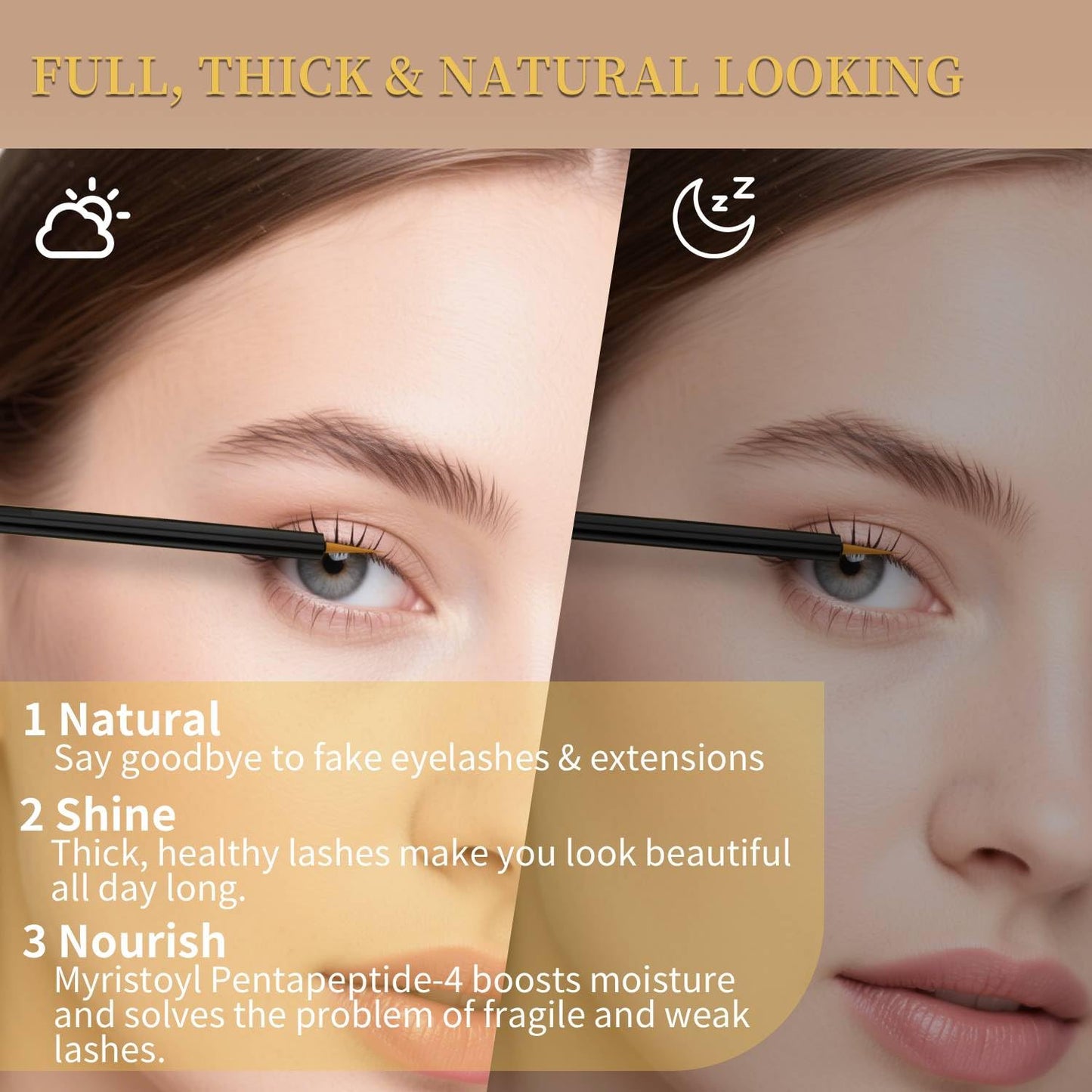 Lash Serum for Eyelash Growth, Premium Lash Enhancing Serum with Advanced Formula Volumizing Longer Fuller and Thicker Looking Lashes, Eyelash Growth