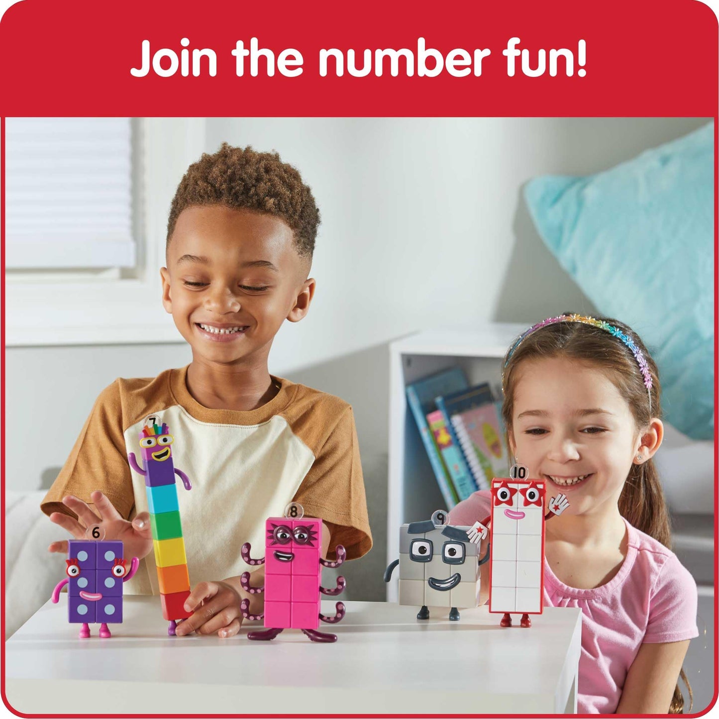 hand2mind Numberblocks Friends Six to Ten – Action Figure Set of Counting Blocks, Math Toys & Figurines for Toddlers, Kids Ages 3+, Birthday Gift