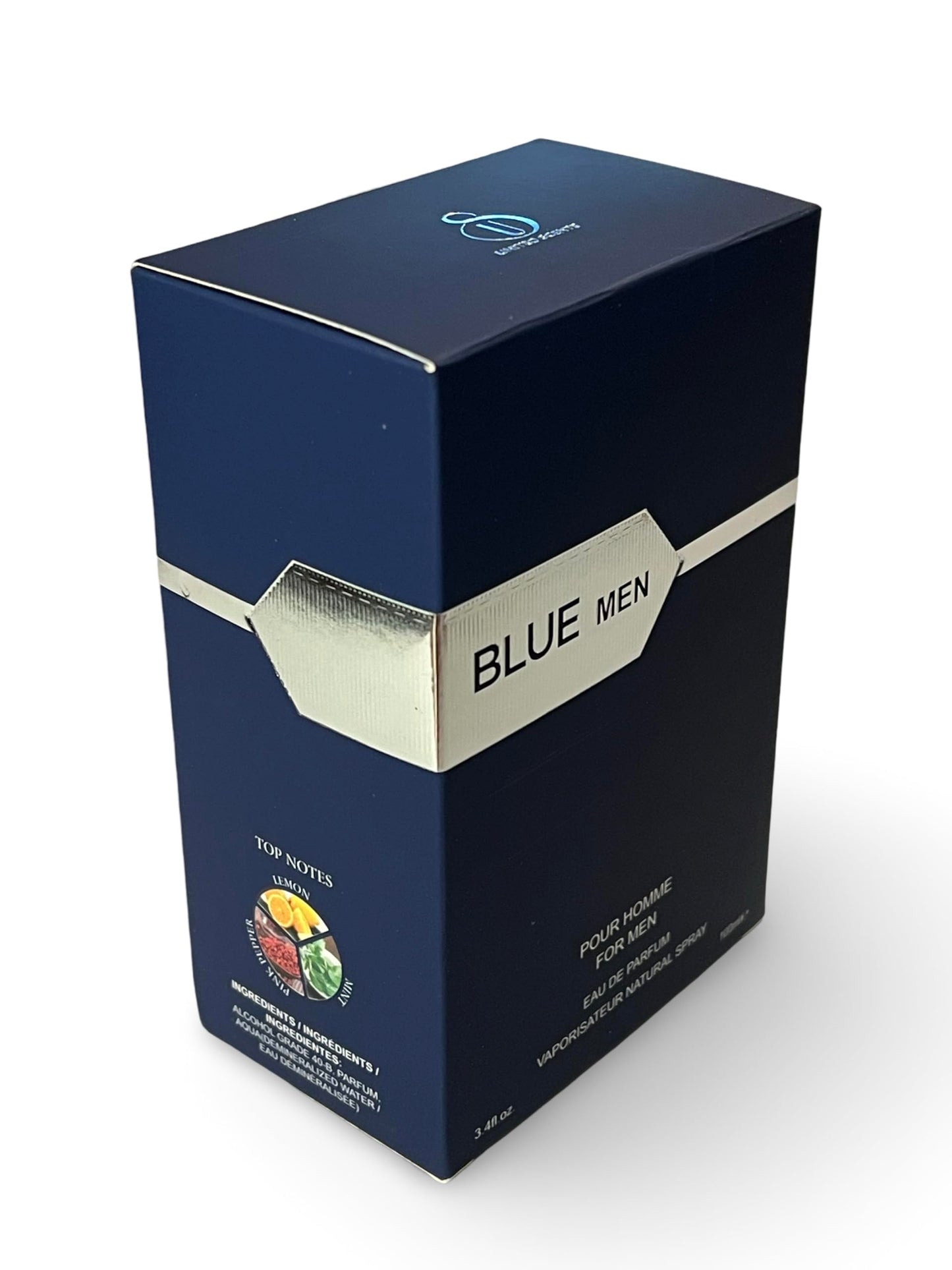United Scents BLUE MEN Eau de Parfum for Men, 3.4 Fl Oz, Notes: Grapefruit, Lemon, Mint, Vetiver
