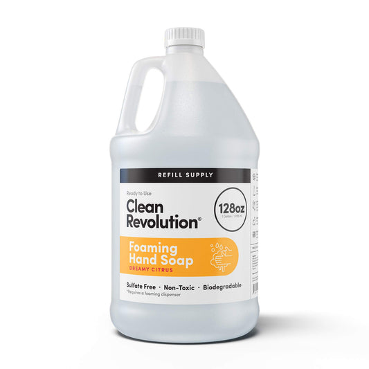 Clean Revolution Foaming Hand Soap Refill Supply Container, Ready to Use Formula, Dreamy Citrus Fragrance, Gluten Free, 128 Fl. Oz Beauty & Personal Care Clean Revolution