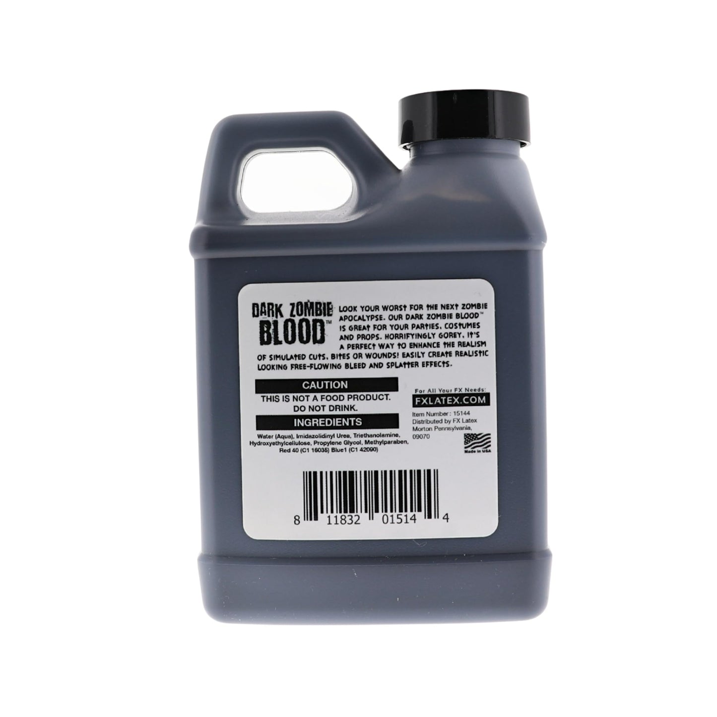 Dark Zombie Blood - 8 fl oz Bottle Ultra-Realistic Black Fake Blood for Halloween, Cosplay, Horror Makeup & SFX - Washable, Long-Lasting Formula