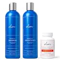 Elon Complete Care Kit for Thinning Hair - Elon Essential Shampoo & Conditioner Set + R3 Extra Strength Hair Growth Supplement - NO Sulfates, Parabens