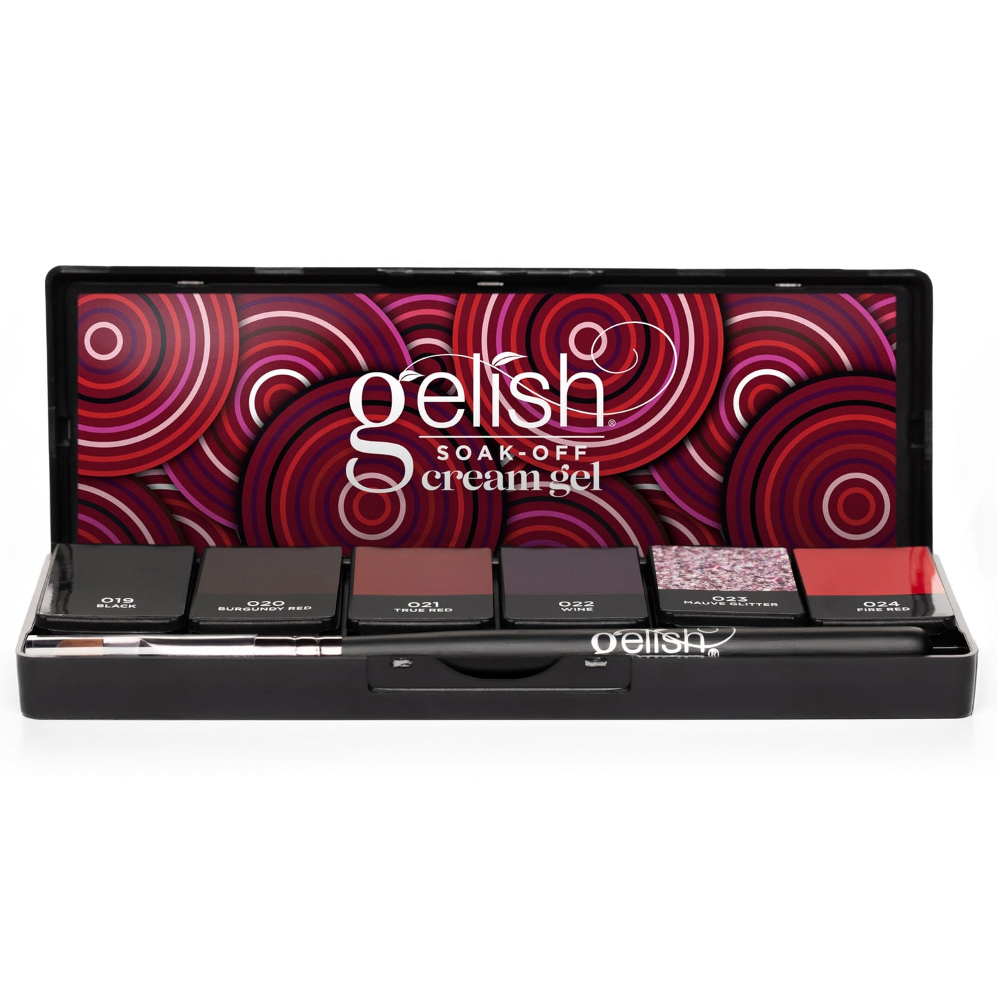 Gelish Cream Gel Soak-Off Solid Gel Polish with Brush - Getting Reddy Palette Beauty & Personal Care Gelish