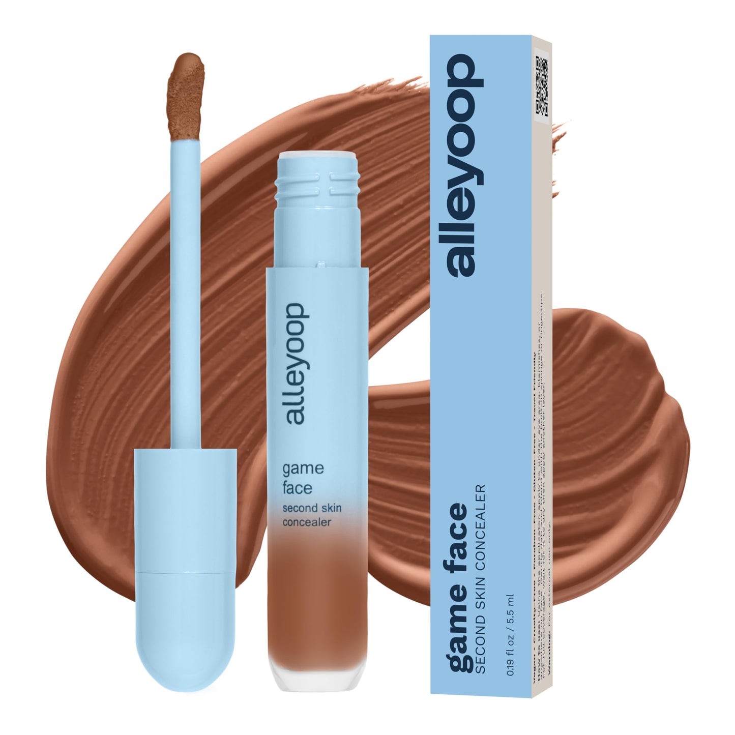 Alleyoop Game Face Makeup Concealer - Lightweight, Buildable Under Eye Concealer for Dark Circles, Hydrating Cream Formula for Women with Aloe Stem