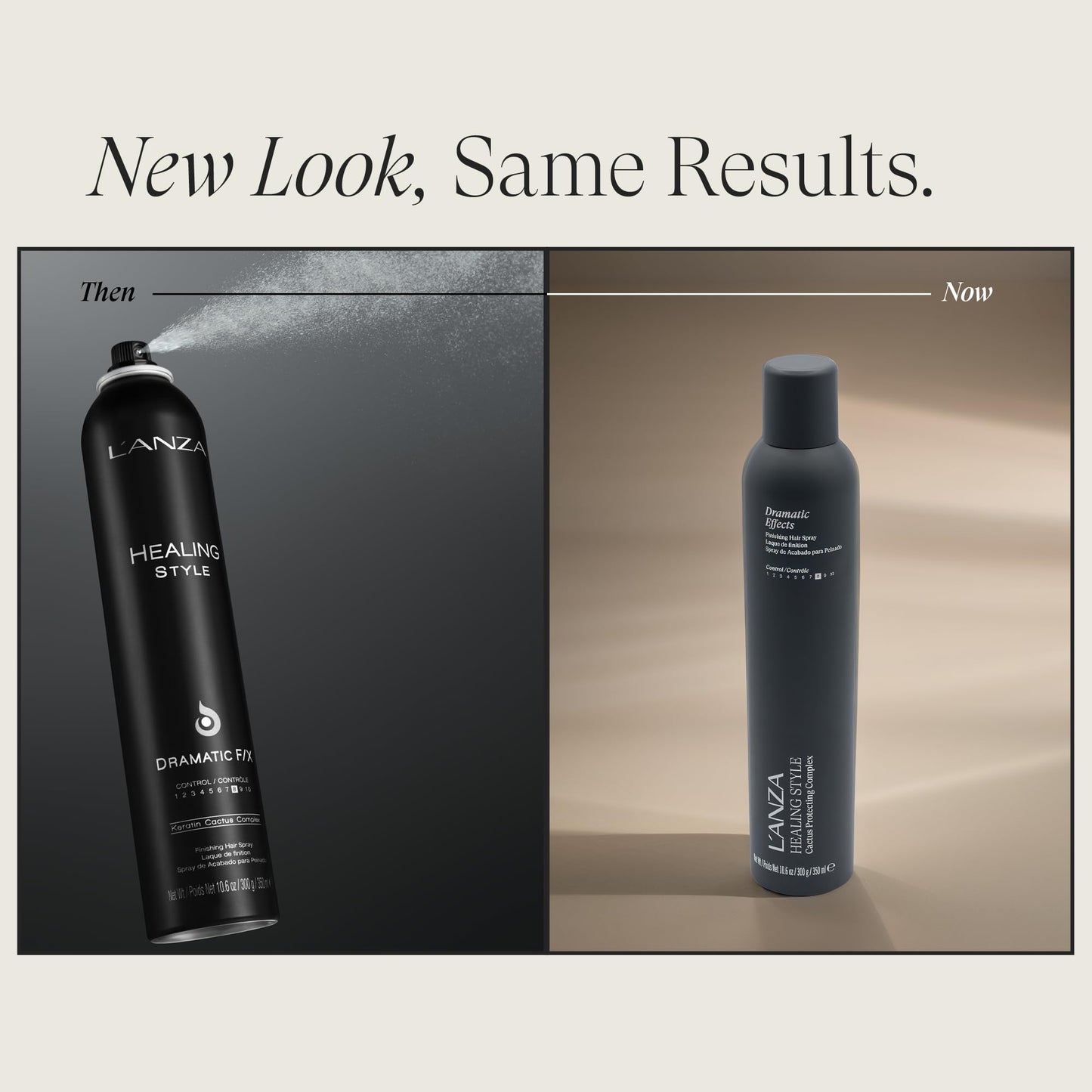 L'ANZA Healing Style Dramatic F/X Hair Spray Firm Hold Finishing Hairspray, Anti Humidity & Heat Protection, Long-Lasting Control, Adds Shine