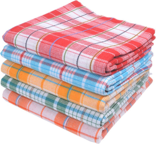 JISB South Indian Checks Towel 6 Piece - 36 Inch * 72 Inch Combo Pack