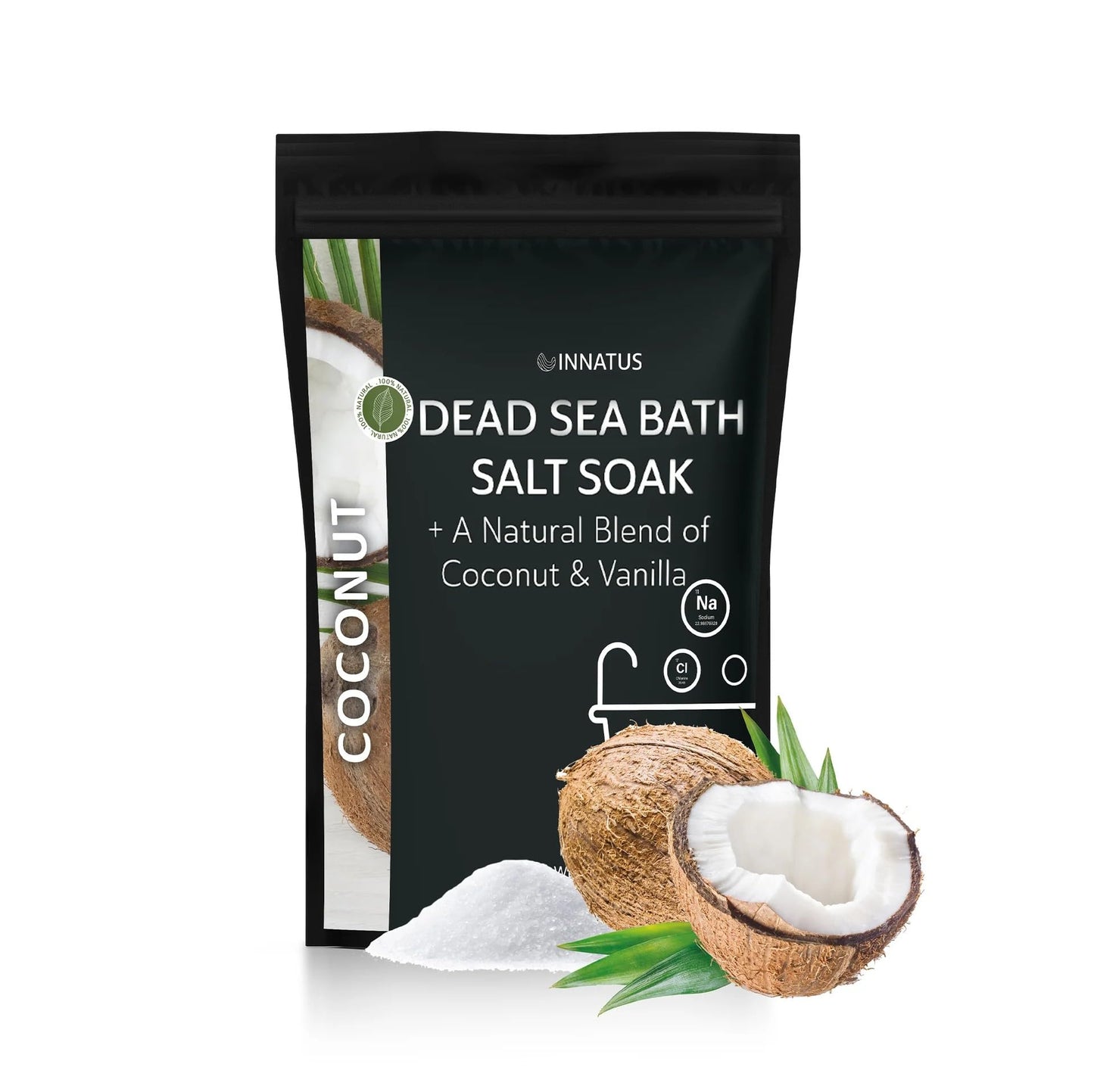 Dead Sea Soothing Bath Salt Soak with 21 Minerals - Relaxing, Detoxifying, and Nourishing for Skin - 14oz, Infused with Natural Oils - Rejuvenate Mind Beauty and Personal Care INNATUS