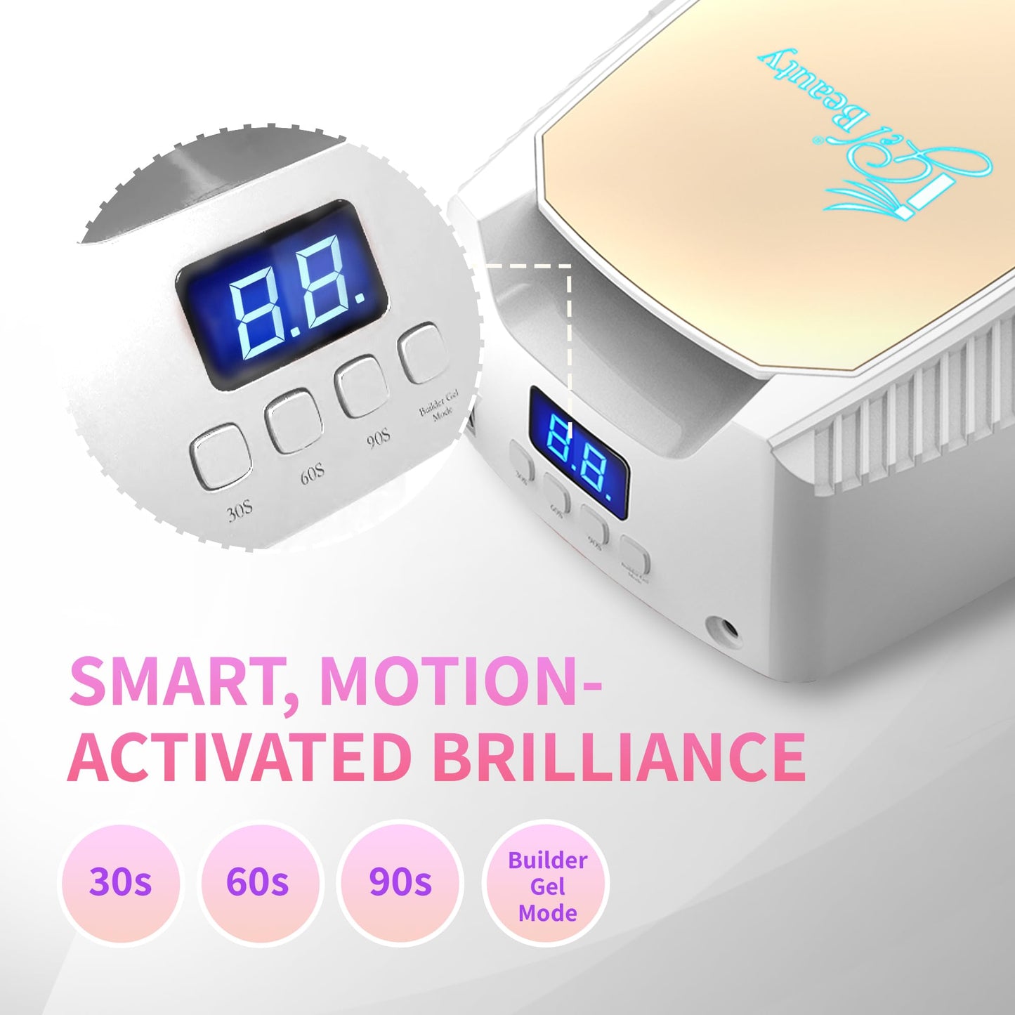 iGel Beauty Hybrid PRO 2.0 UV/LED Nail Lamp - 48W Wireless Rechargeable Nail Dryer, Full Hand Curing, Smart Motion Sensor, Removable Tray, Cordless Beauty & Personal Care iGel Beauty